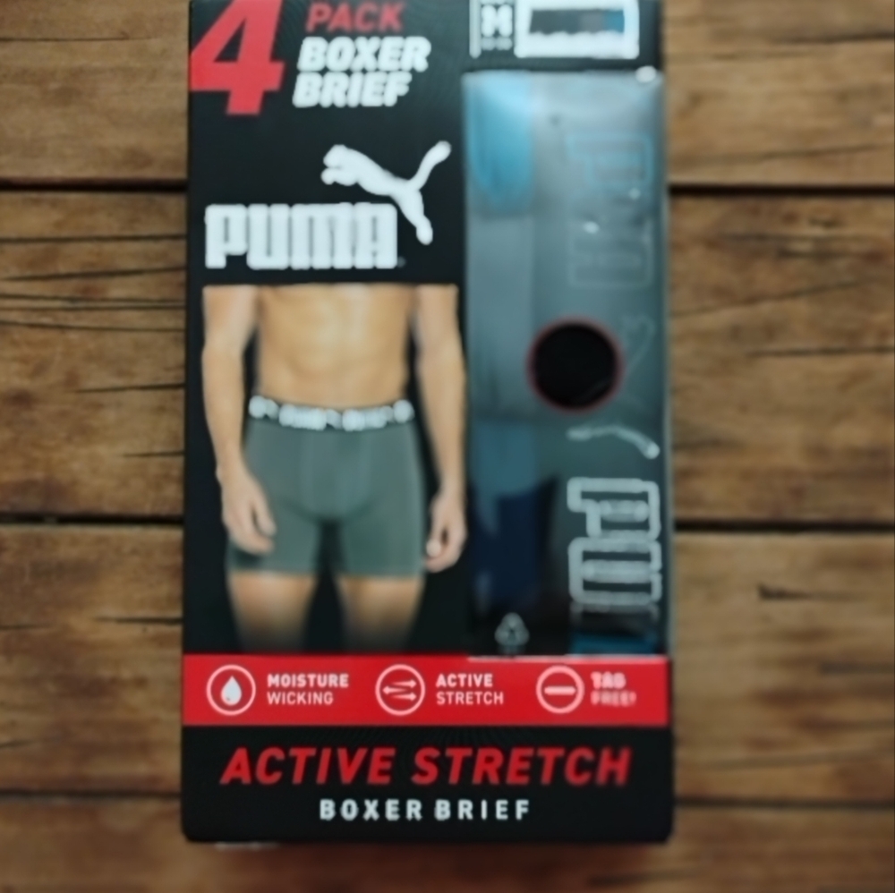 Puma Active Stretch Boxer Briefs 4-Pack